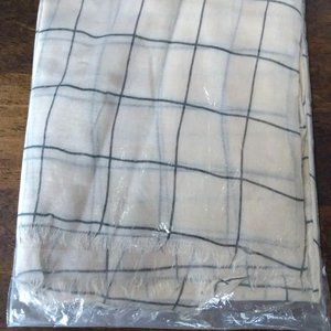 Rachel Pally Scarf - Tan/Cream With Black Lines
